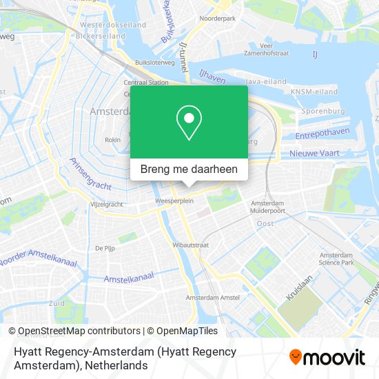 Hyatt Regency-Amsterdam kaart