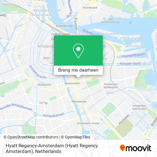 Hyatt Regency-Amsterdam kaart