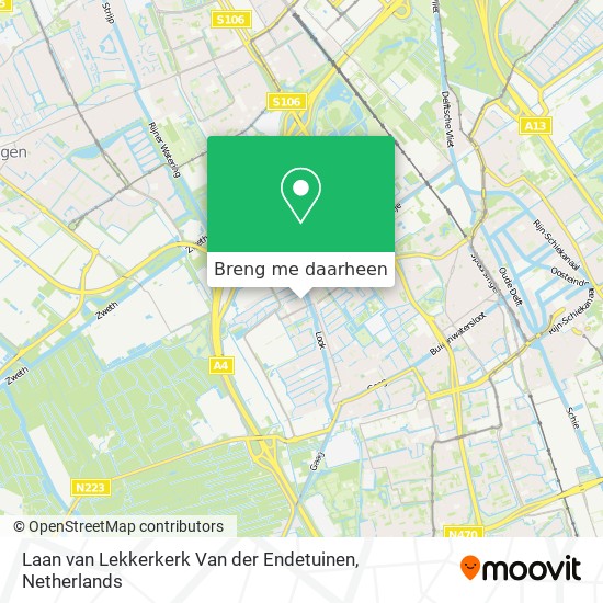 Laan van Lekkerkerk Van der Endetuinen kaart