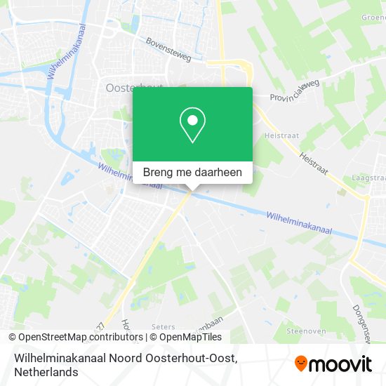 Wilhelminakanaal Noord Oosterhout-Oost kaart