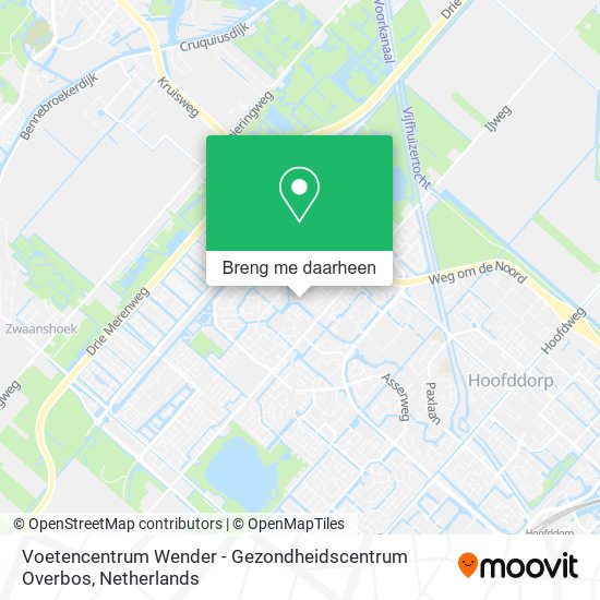Voetencentrum Wender - Gezondheidscentrum Overbos kaart