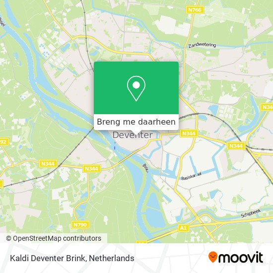 Kaldi Deventer Brink kaart