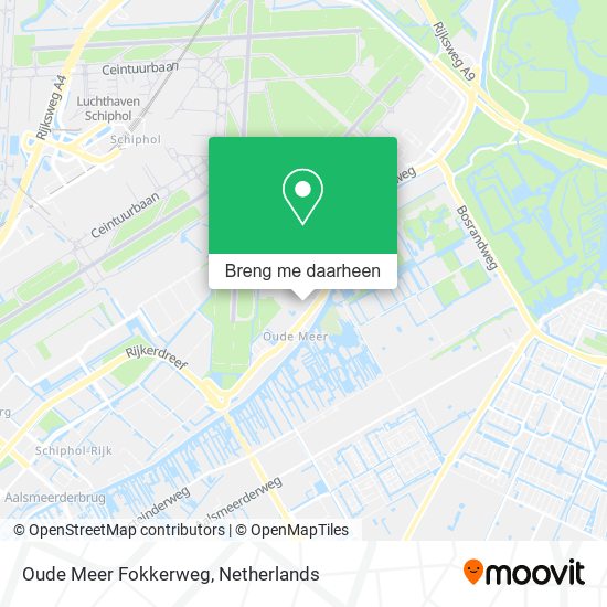 Oude Meer Fokkerweg kaart