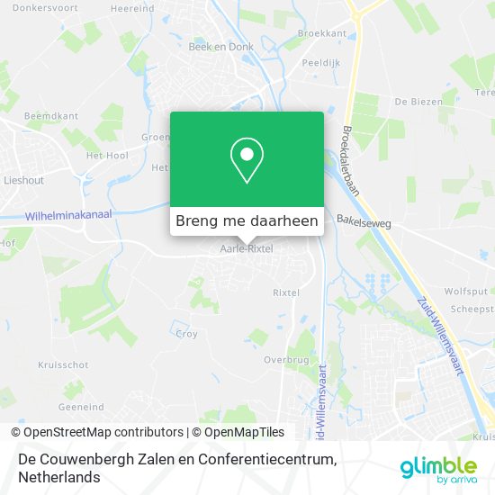 De Couwenbergh Zalen en Conferentiecentrum kaart