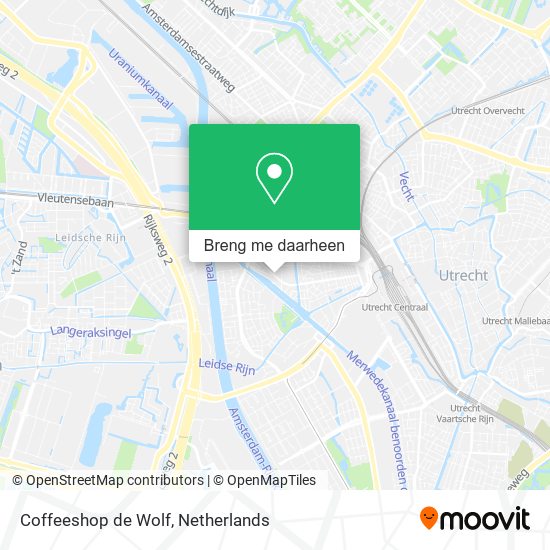 Coffeeshop de Wolf kaart