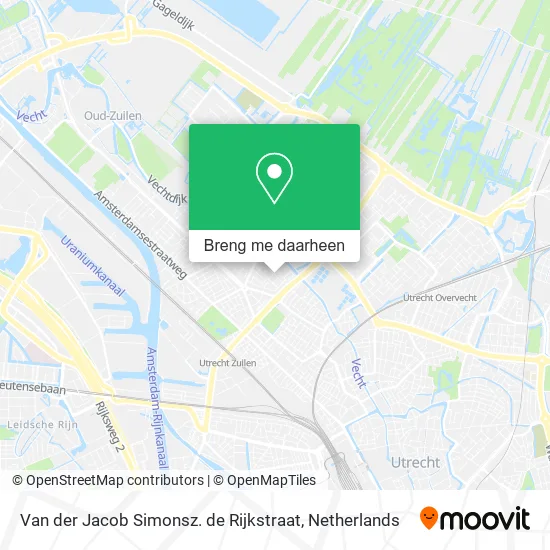 Van der Jacob Simonsz. de Rijkstraat kaart