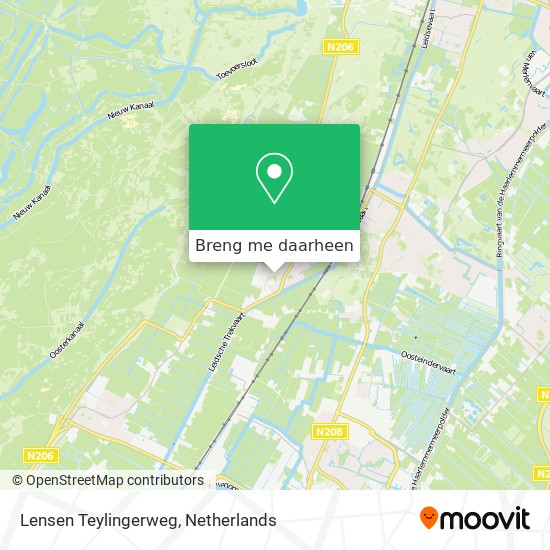 Lensen Teylingerweg kaart