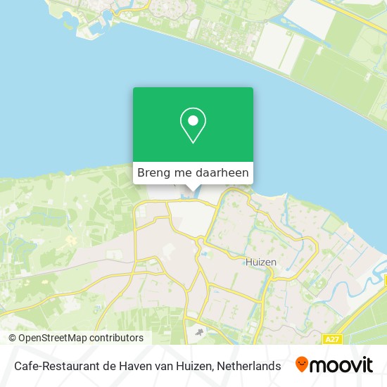 Cafe-Restaurant de Haven van Huizen kaart