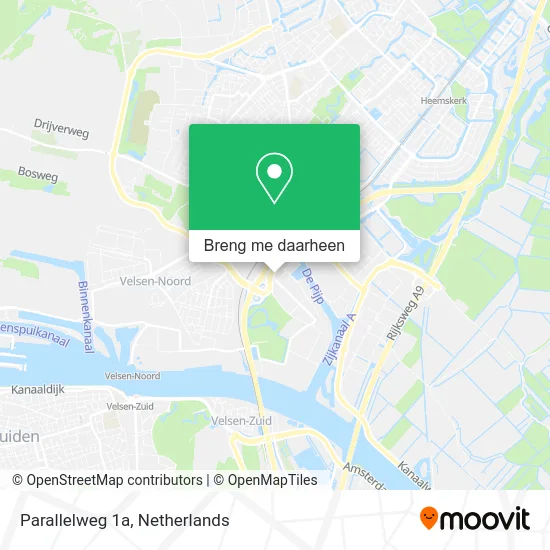 Parallelweg 1a kaart