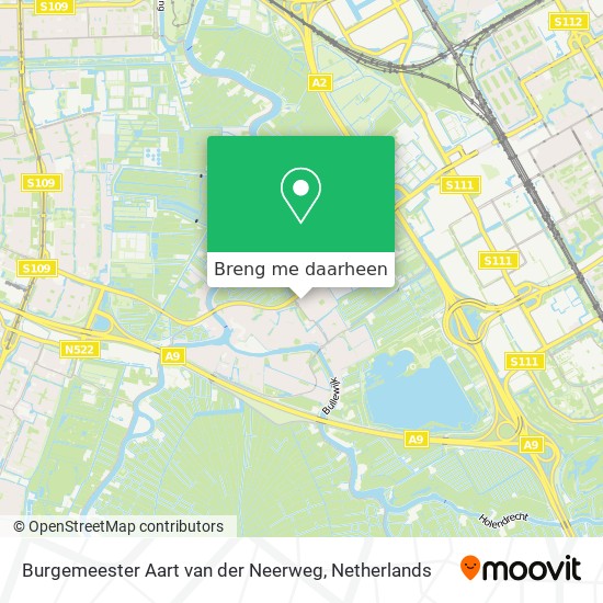 Burgemeester Aart van der Neerweg kaart