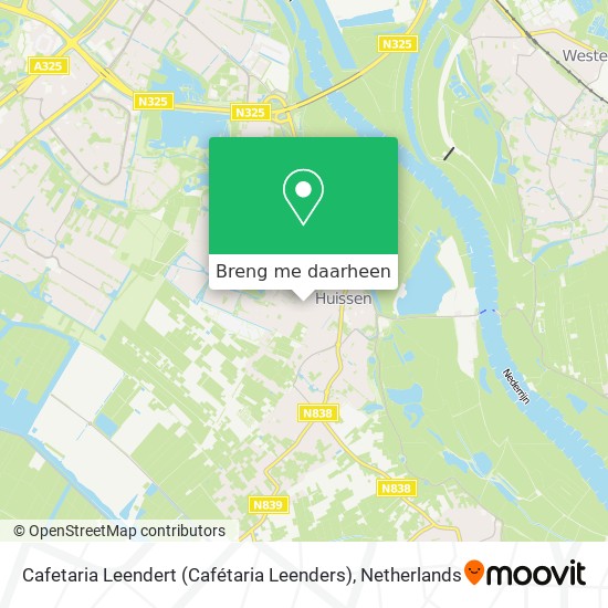 Cafetaria Leendert (Cafétaria Leenders) kaart