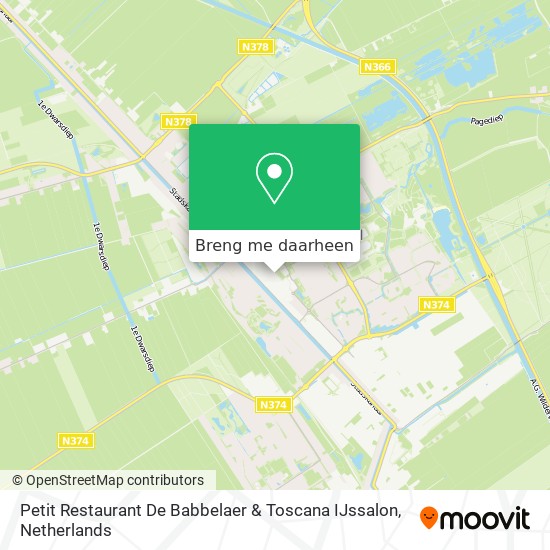 Petit Restaurant De Babbelaer & Toscana IJssalon kaart
