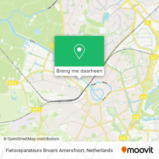 Fietsreparateurs Broers Amersfoort kaart