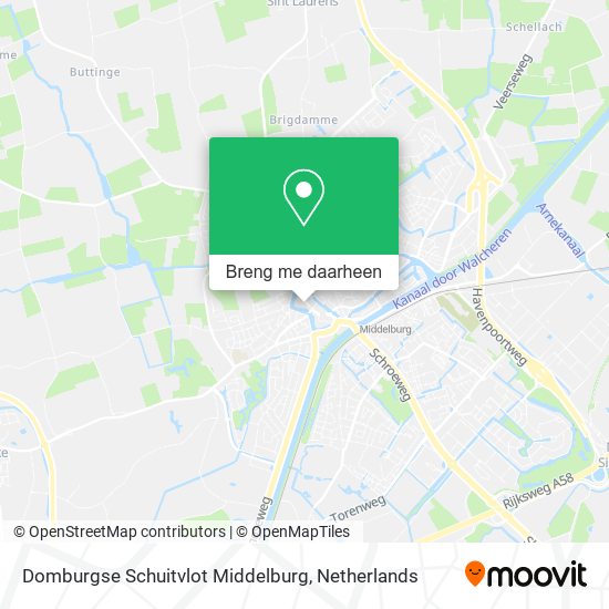 Domburgse Schuitvlot Middelburg kaart