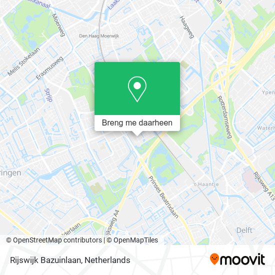 Rijswijk Bazuinlaan kaart