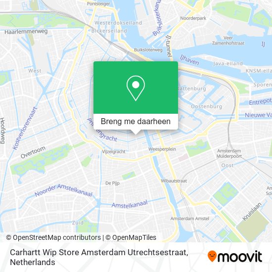 Carhartt Wip Store Amsterdam Utrechtsestraat kaart