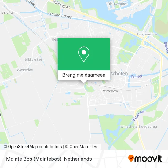 Mainte Bos (Maintebos) kaart
