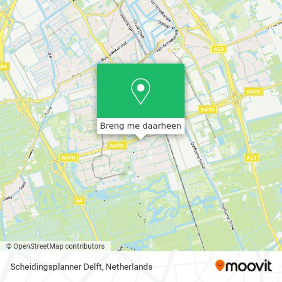 Scheidingsplanner Delft kaart