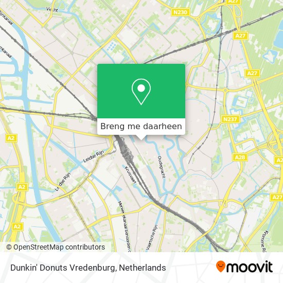 Dunkin' Donuts Vredenburg kaart