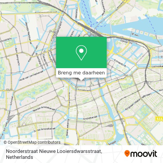 Noorderstraat Nieuwe Looiersdwarsstraat kaart