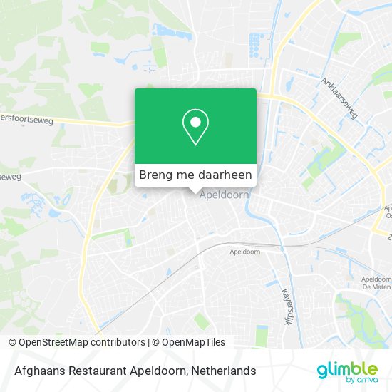 Afghaans Restaurant Apeldoorn kaart