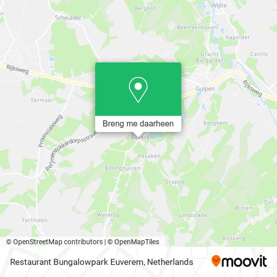 Restaurant Bungalowpark Euverem kaart