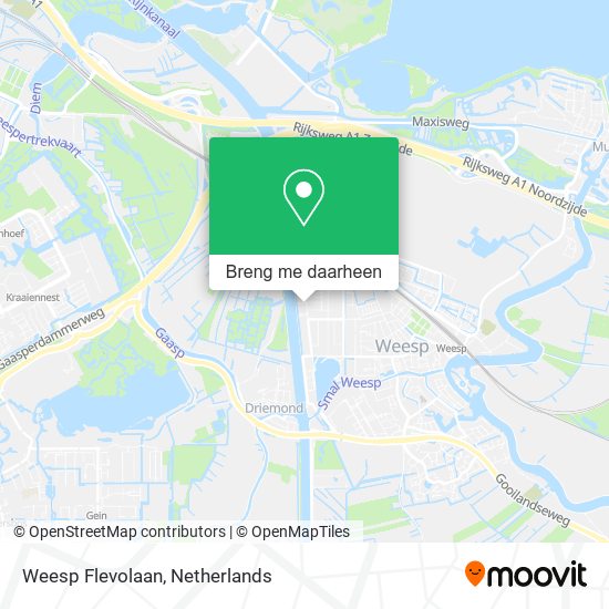 Weesp Flevolaan kaart