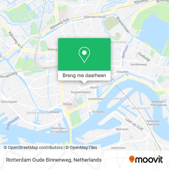 Rotterdam Oude Binnenweg kaart