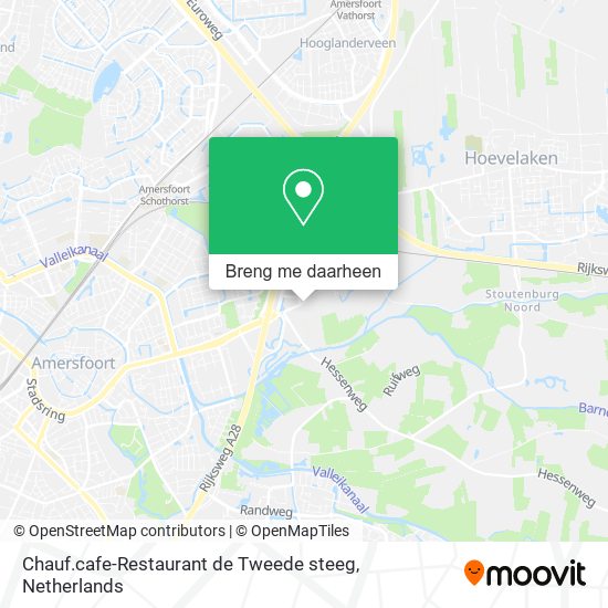 Chauf.cafe-Restaurant de Tweede steeg kaart