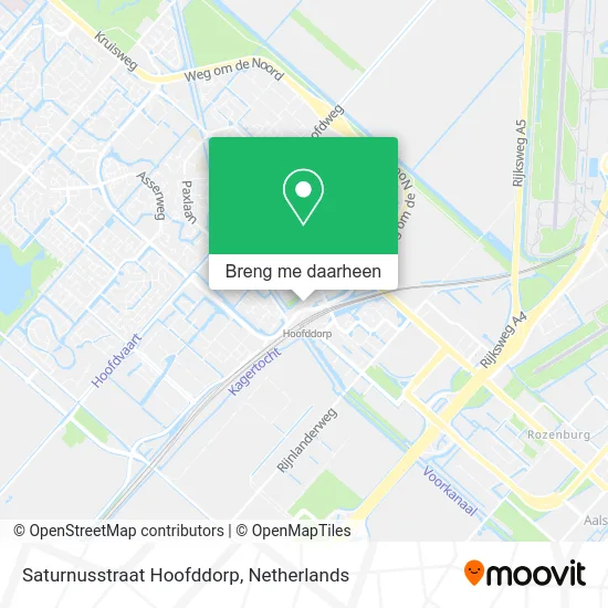 Saturnusstraat Hoofddorp kaart