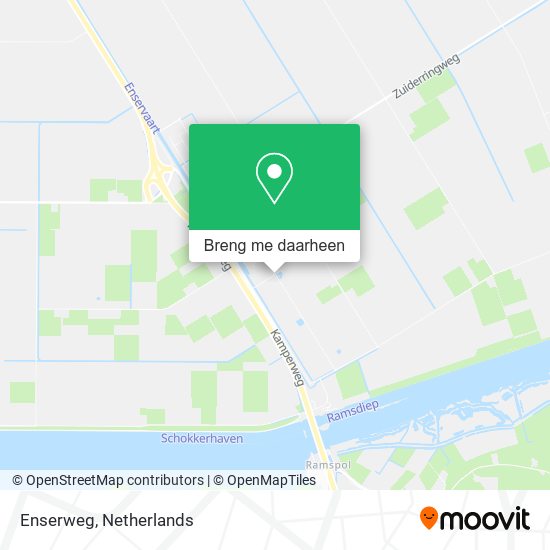 Enserweg kaart