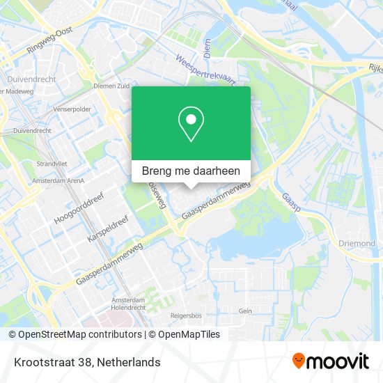 Krootstraat 38 kaart