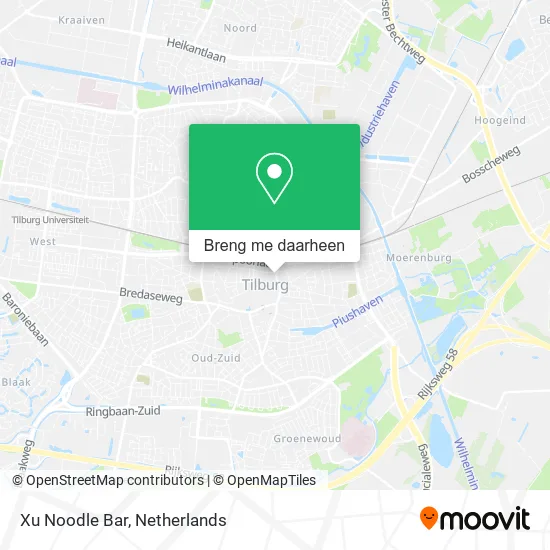 Xu Noodle Bar kaart