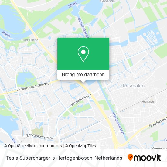 Tesla Supercharger 's-Hertogenbosch kaart