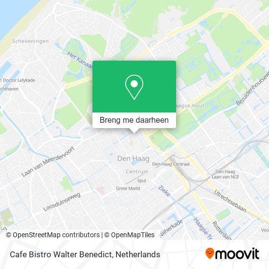Cafe Bistro Walter Benedict kaart