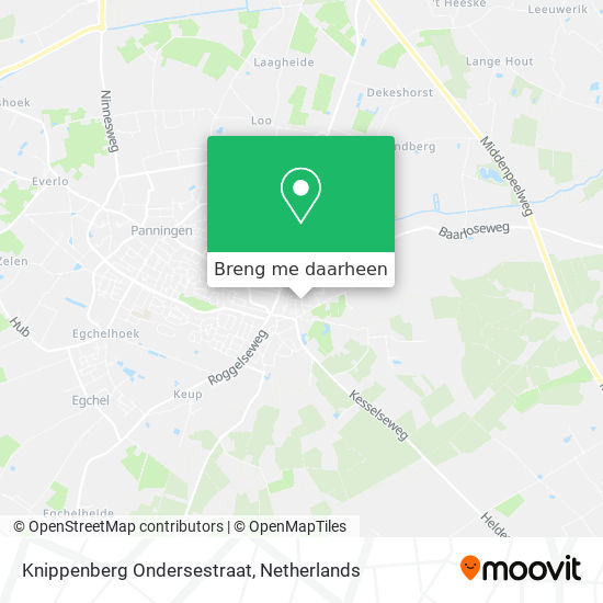 Knippenberg Ondersestraat kaart