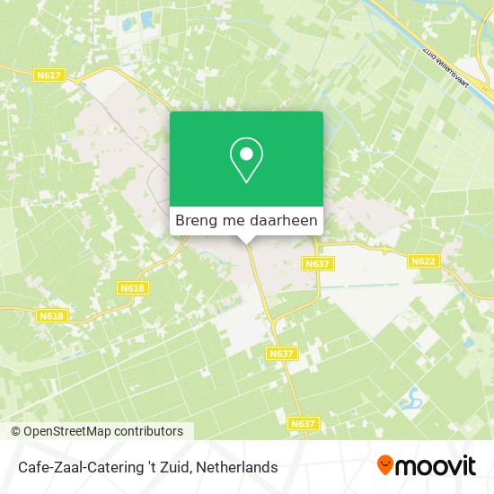 Cafe-Zaal-Catering 't Zuid kaart