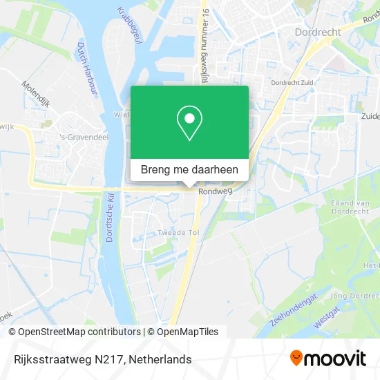 Rijksstraatweg N217 kaart