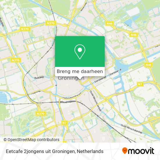 Eetcafe 2jongens uit Groningen kaart