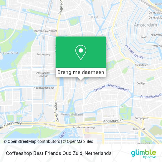 Coffeeshop Best Friends Oud Zuid kaart