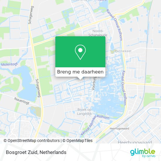 Bosgroet Zuid kaart