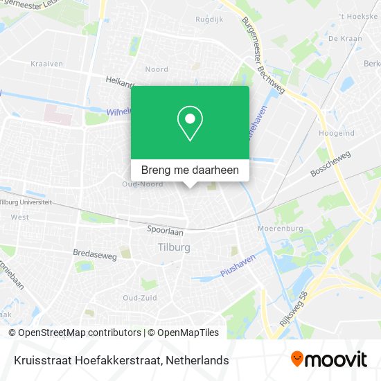 Kruisstraat Hoefakkerstraat kaart