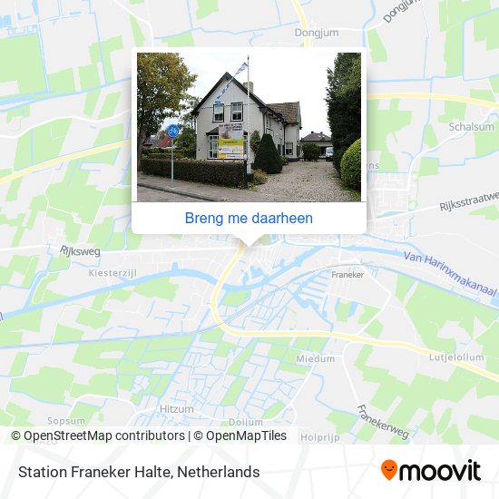 Station Franeker Halte kaart