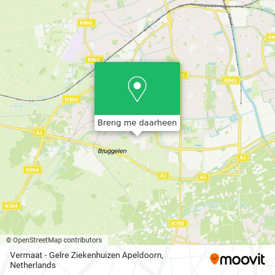 Vermaat - Gelre Ziekenhuizen Apeldoorn kaart