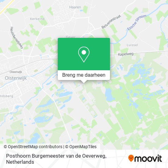 Posthoorn Burgemeester van de Oeverweg kaart