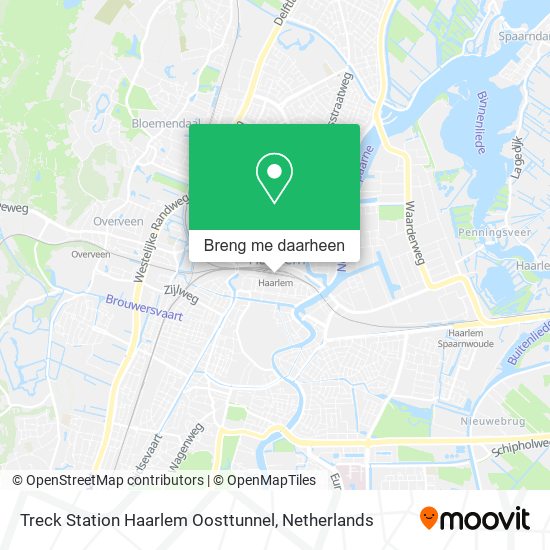 Treck Station Haarlem Oosttunnel kaart
