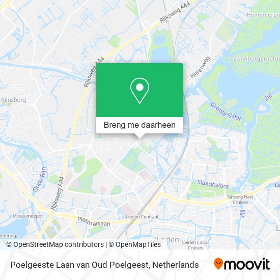 Poelgeeste Laan van Oud Poelgeest kaart