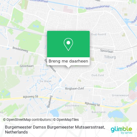 Burgemeester Damss Burgemeester Mutsaersstraat kaart