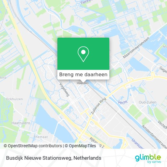 Busdijk Nieuwe Stationsweg kaart
