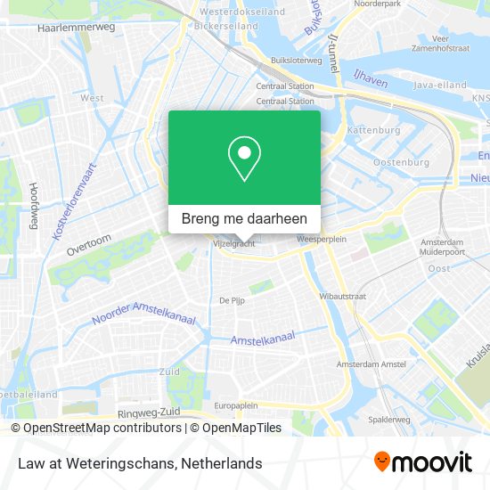 Law at Weteringschans kaart